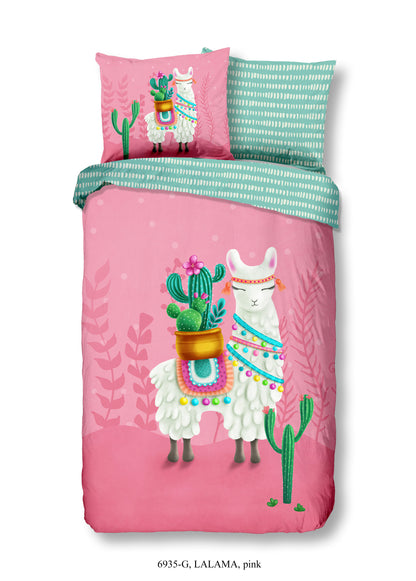 Kinderdekbedovertrek Good Morning Lalama - 1 persoons 140Ã—200/220 cm
