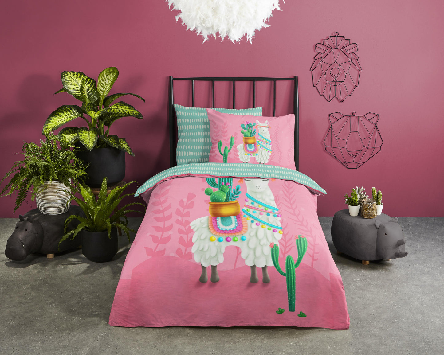 Kinderdekbedovertrek Good Morning Lalama - 1 persoons 140Ã—200/220 cm