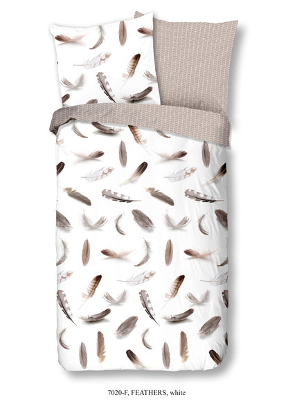 Dekbedovertrek Good Morning Flanel Feathers - Duitsland 200x200 + 2* 80x80 cm