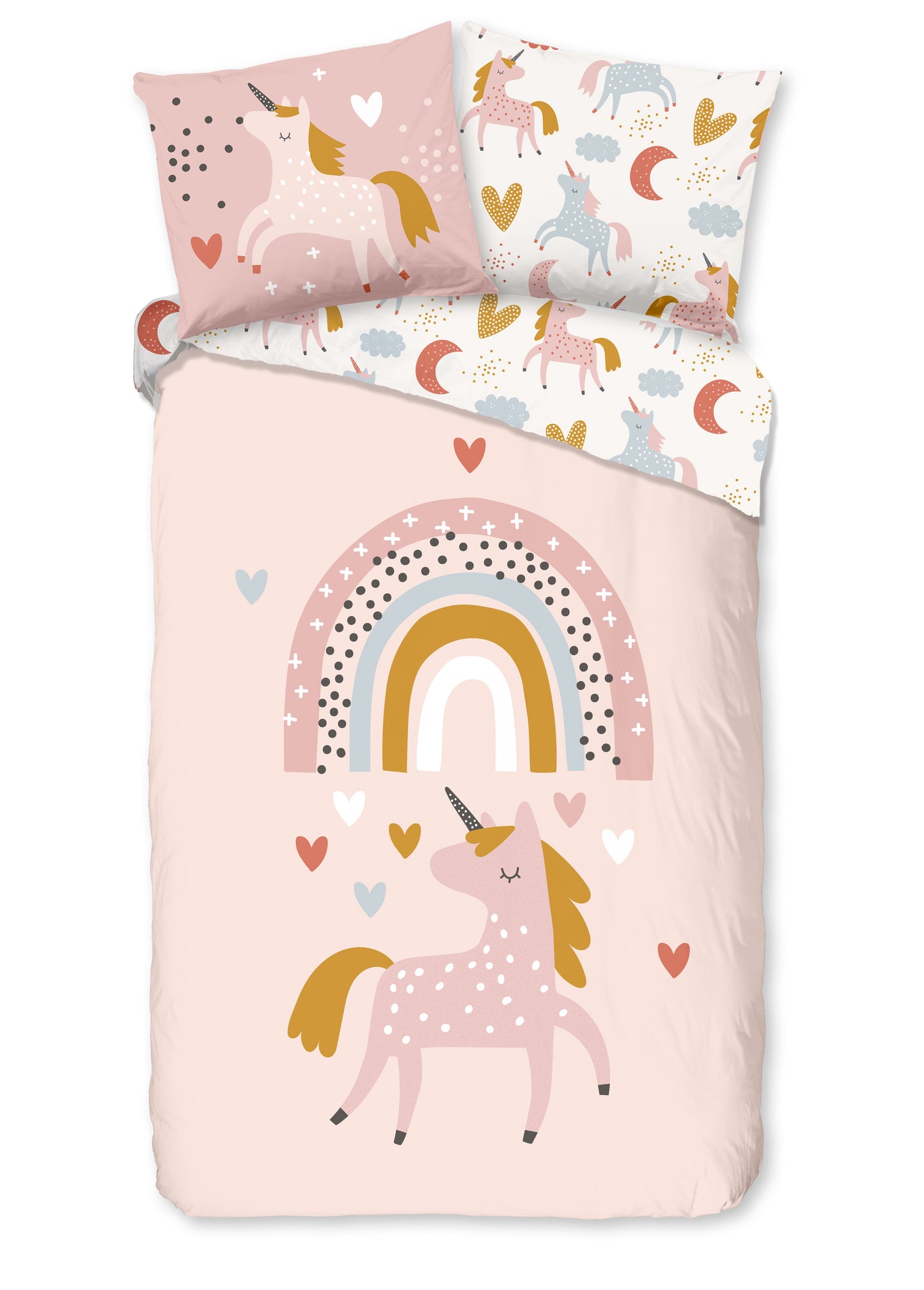 Kinderdekbedovertrek Good Morning Unilove - 1 persoons 140Ã—200/220 cm