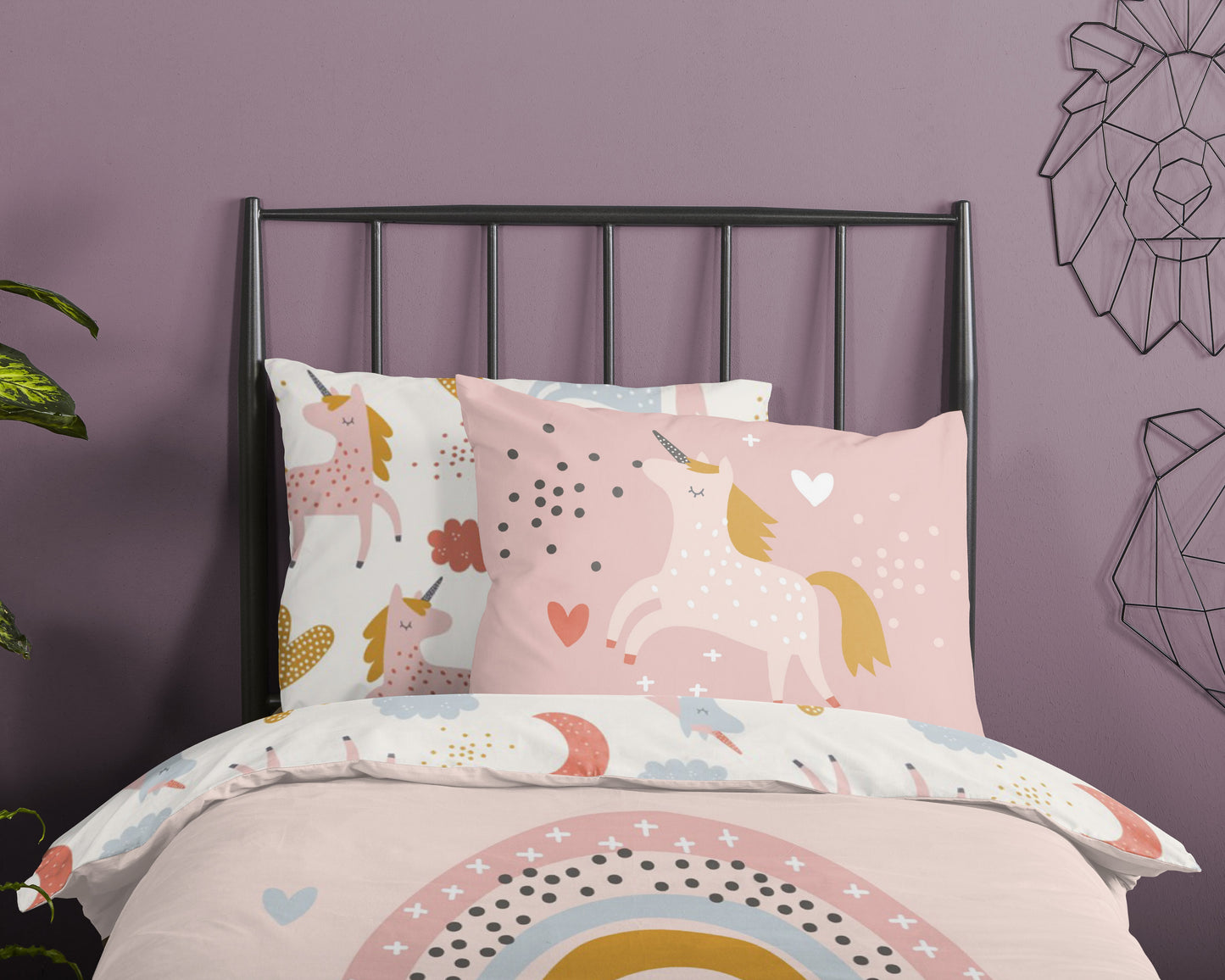 Kinderdekbedovertrek Good Morning Unilove - 1 persoons 140Ã—200/220 cm