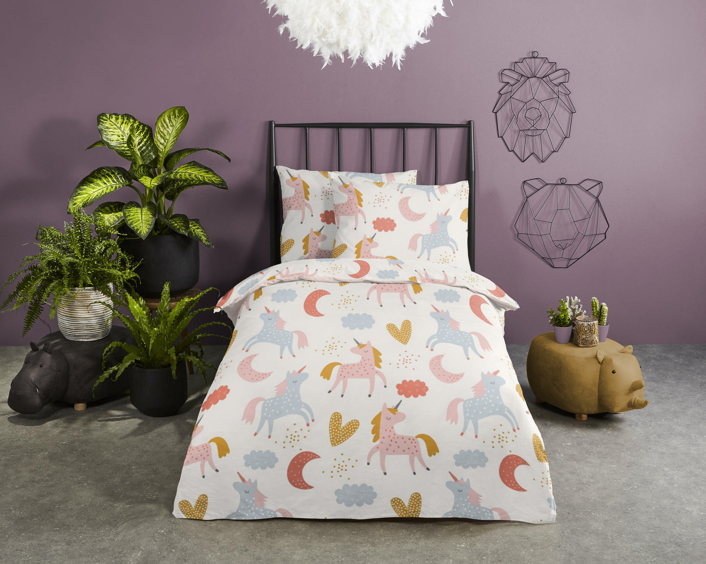Kinderdekbedovertrek Good Morning Unilove - Peuter 120x150 cm