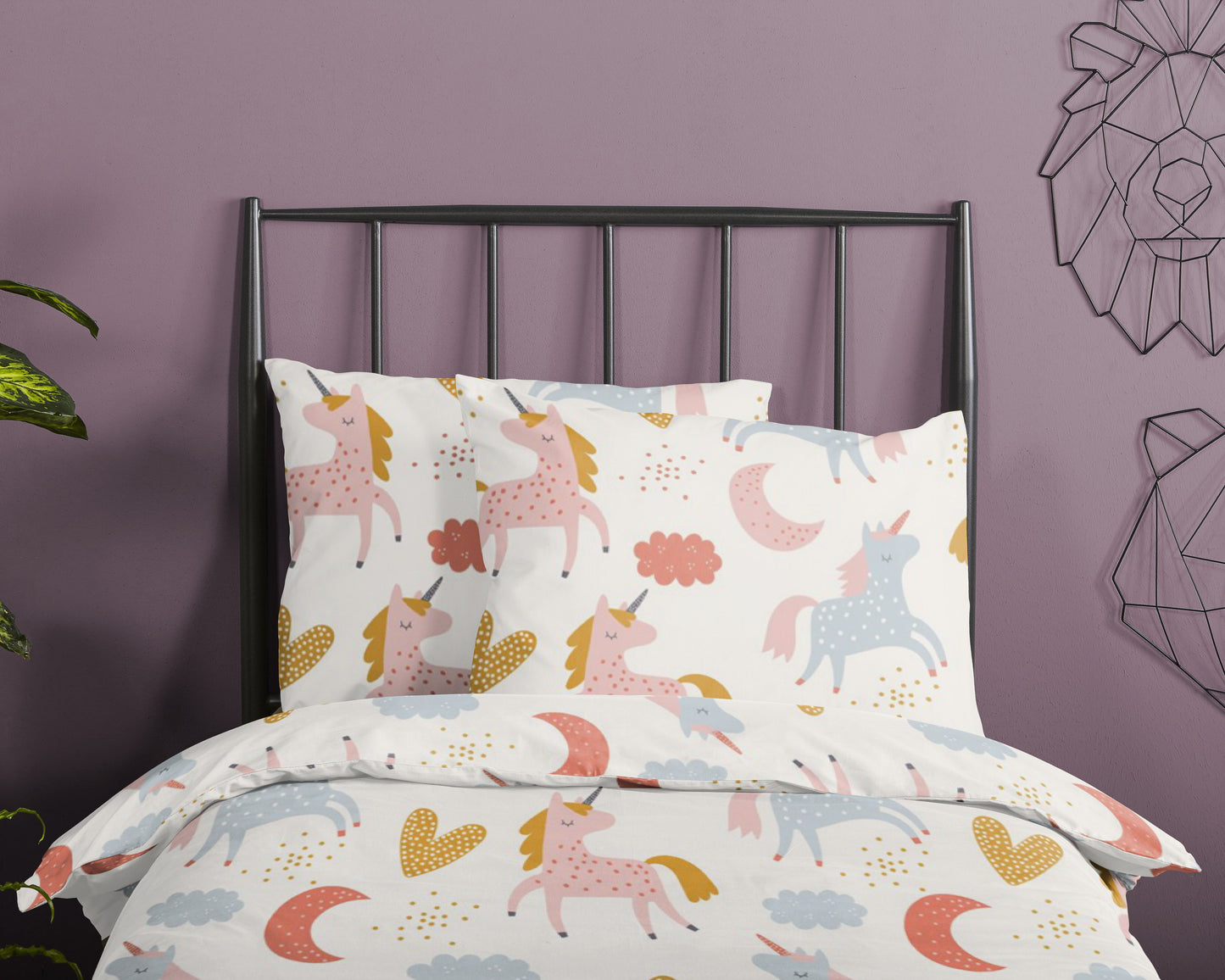 Kinderdekbedovertrek Good Morning Unilove - Peuter 120x150 cm