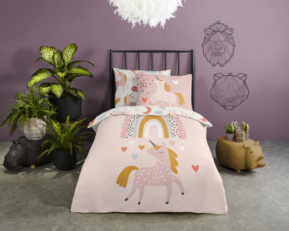 Kinderdekbedovertrek Good Morning Unilove - Peuter 120x150 cm