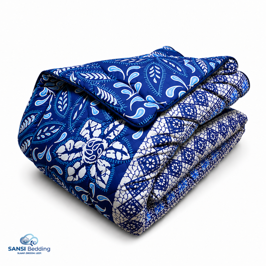 Hotel Dekbed Gekleurd Blauw Motief