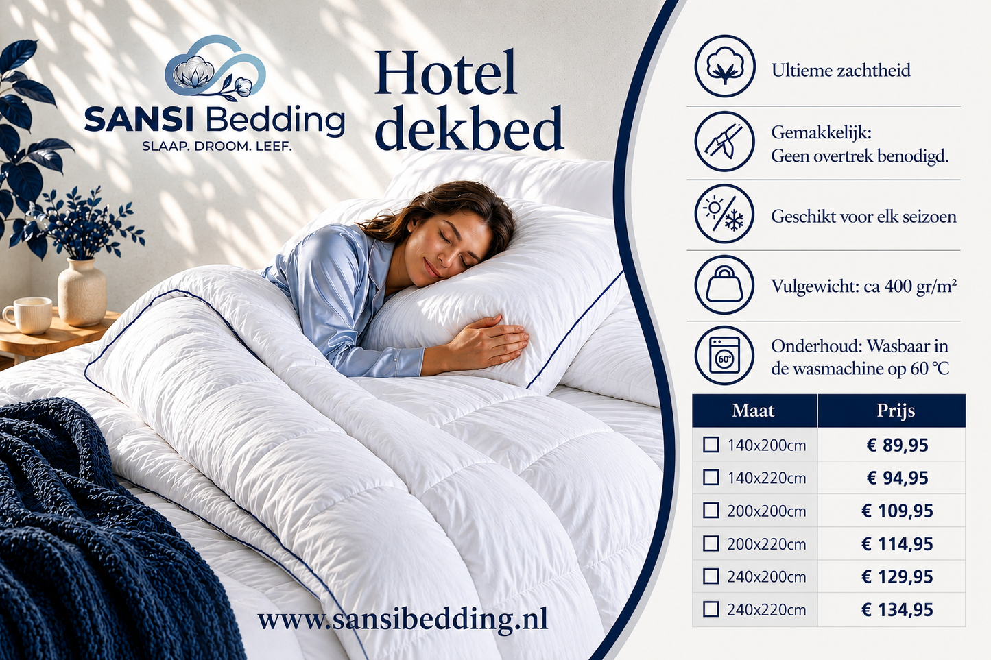 Hotel Dekbed Wit