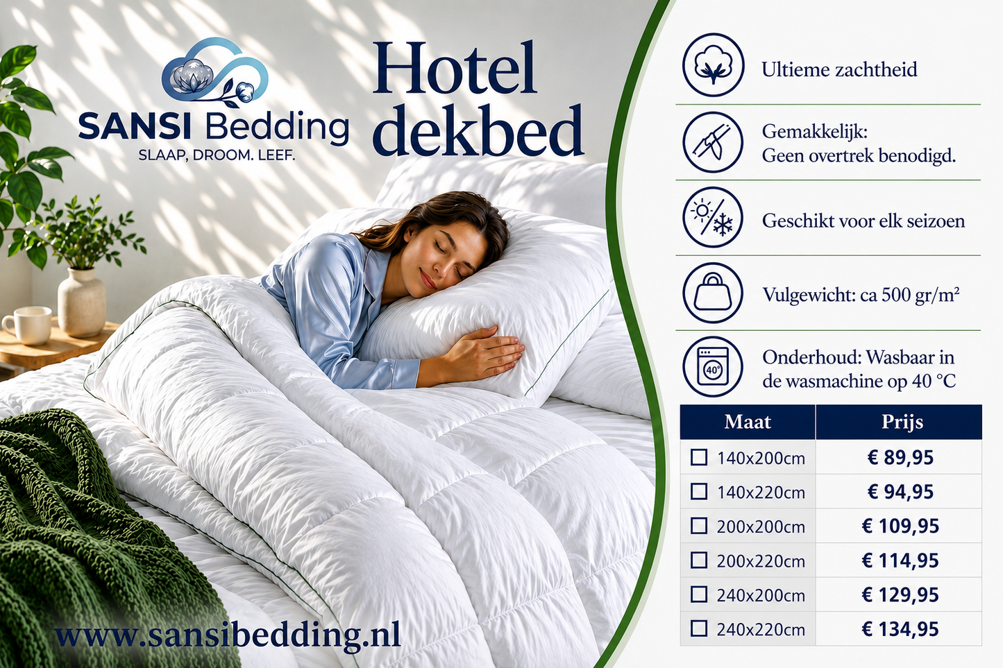 Hotel Dekbed Kleur