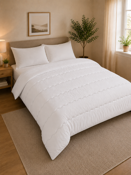 Zomerdekbed Wit-Blauw Country