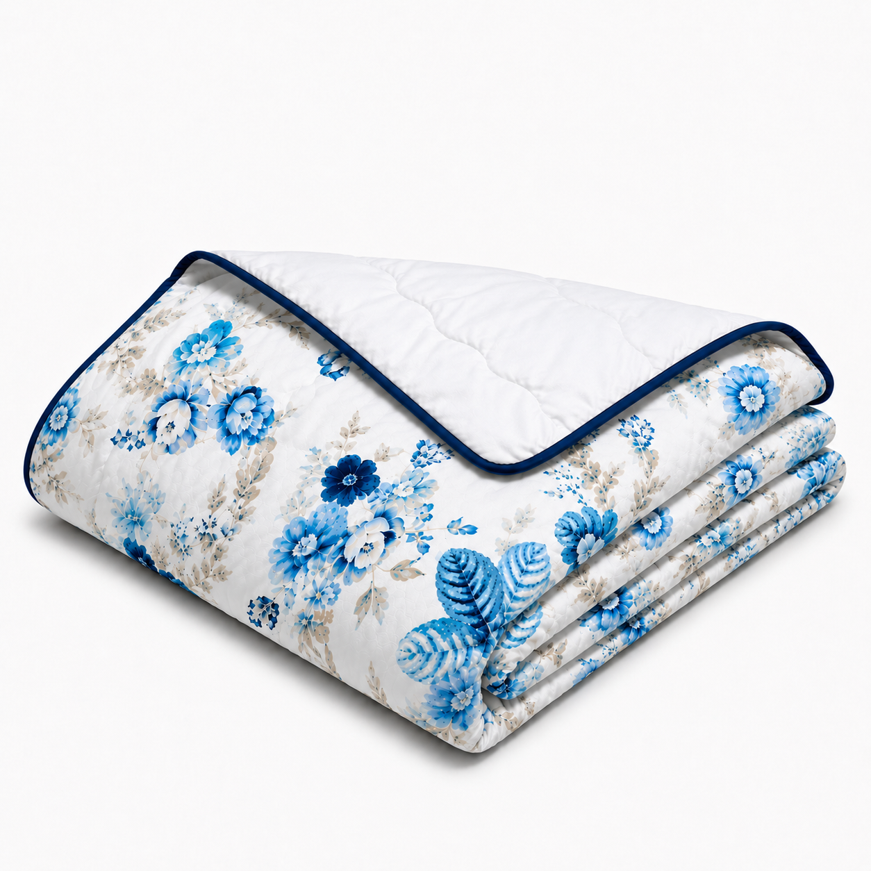 Zomerdekbed Wit-Blauw Country